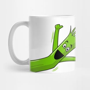 Green Wacky Waving Tube Man Portrait Mug